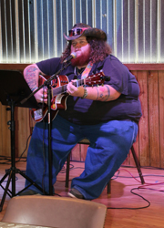 Cliff was on stage most of the evening so this is the only photo!  Jesse Priest was our Featured SongCrafter and did an amazing job onstage, plus he hung around and shared ideas after the show! A true professional. Mac and Cliff were inspired by Jesse to cowrite a great song!