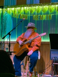 Cliff gets ready to sing.