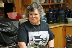 Sherry serves up the goodies.